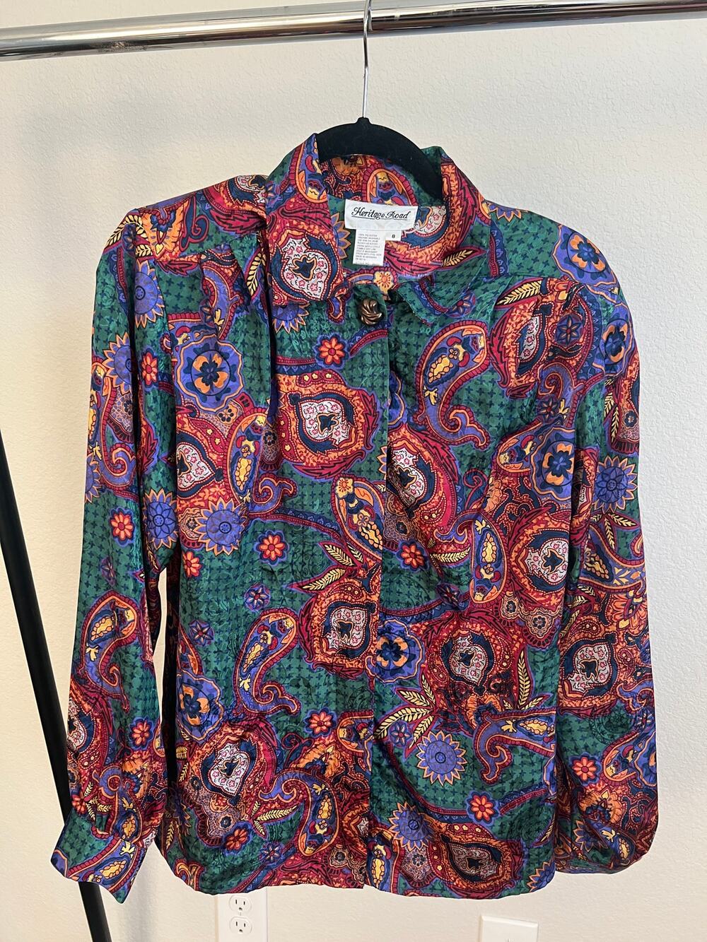 Vintage Heritage Road paisley blouse size 8